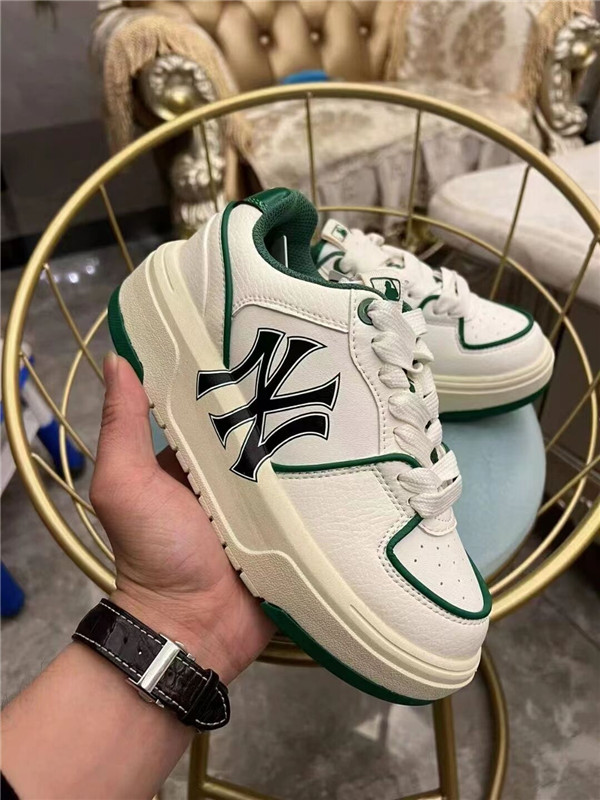 Women's New York Yankees White/Green Shoes 003